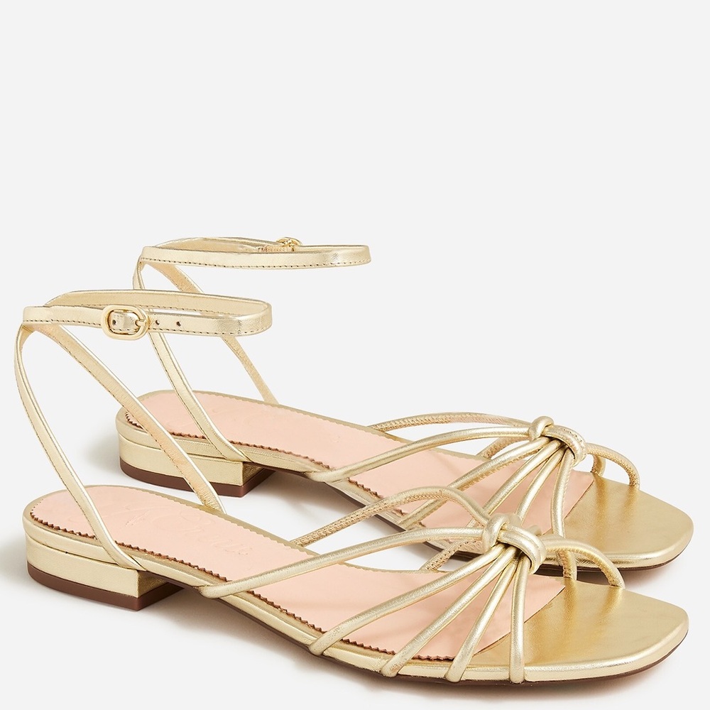 J. Crew women’s Hazel sandals in metallic gold-Great condition-MAKE ME AN OFFER